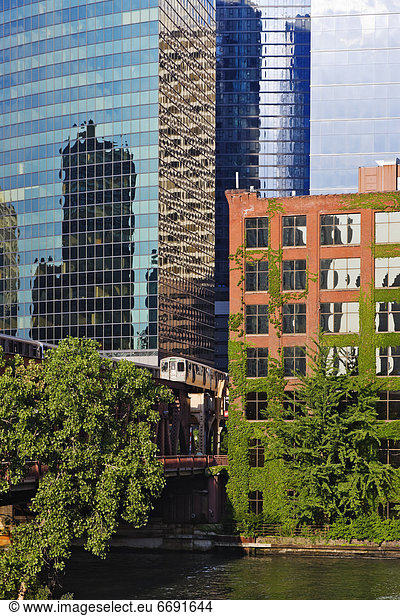 Office Buildings Along the Chicago River