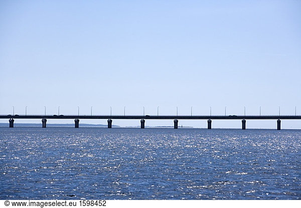 Olandsbron die Brücke zwischen Kalmar und Oland Schweden.