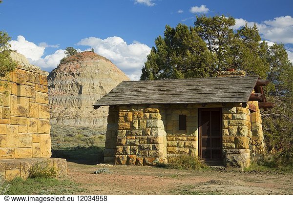 Old East Entrance Station Theodore Roosevelt National Park-South Unit North Dakota.