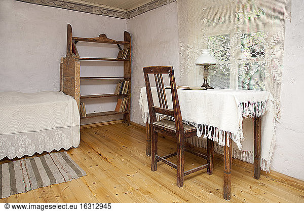 Old Fashioned Bedroom in a museum of rural life