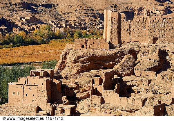 Old Kasbah Itran El Kelaa M'Gouna Vallée des Roses Rose Valley Sous-Massa-Draa High Atlas Morocco Africa .