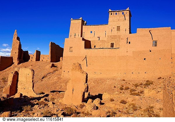 Old Kasbah  Skoura  Ouarzazate Region  Morocco  Africa.