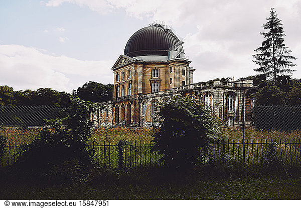 Old observatory building in park of Paris