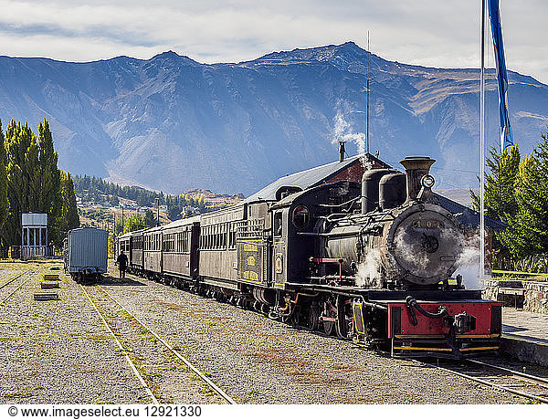 Old Patagonian Express La Trochita  steam train  Esquel Train Station  Chubut Province  Patagonia  Argentina