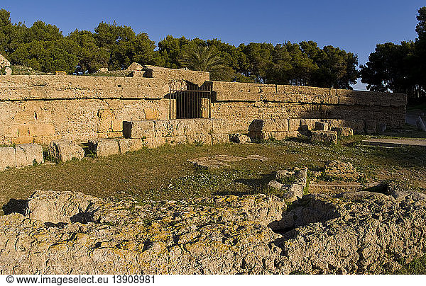 Old Ruins of Roman Amphitheater  Tunisia