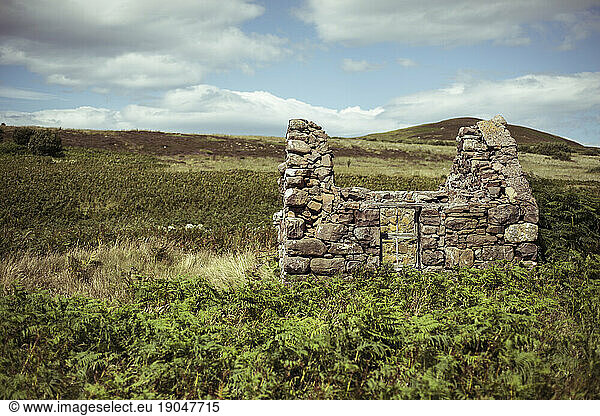 Old ruins on remote island in north west scotland