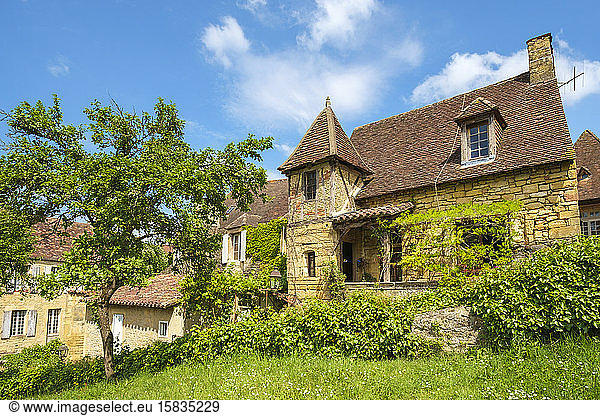 Old stone house on Rue Montaigne  Sarlat-la-CanÃ©da  France