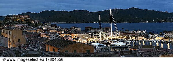 Old town and harbour  Portoferraio  Elba Island  Province of Livorno  Tuscany  Italy  Europe