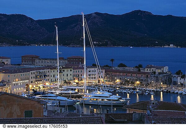 Old town and harbour  Portoferraio  Elba Island  Province of Livorno  Tuscany  Italy  Europe