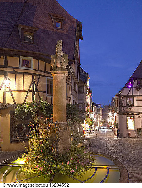 Old town  Riquewihr  Alsace  France