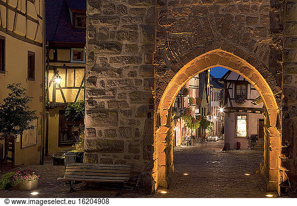 Old town  Riquewihr  Alsace  France