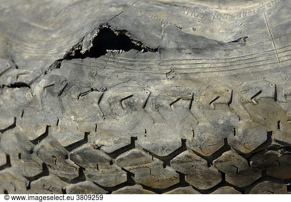 Old used tire