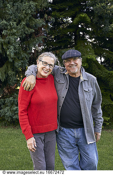 Older Couple Enjoying Retirement Walking in the Park