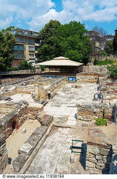 Older Roman Thermae Roman thermal baths Varna Bulgaria.