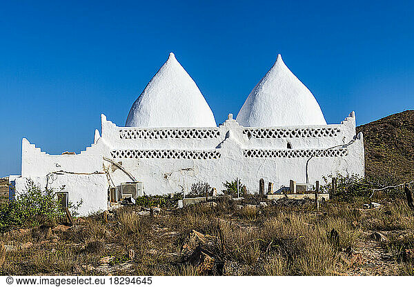 Oman  Dhofar  Mirbat  Exterior of mausoleum of Bin Ali