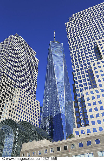 One World Trade Center  Brookfield Place  Financial District  Manhattan  New York City  United States of America  North America