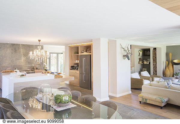 Open floor plan in luxury home