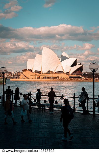 Opera House at sunset  Sydney  New South Whales  Australia.
