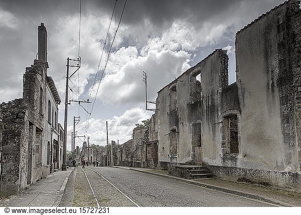 Oradour-sur-Glane  Dorfruinen  zerstört im Zweiten Weltkrieg  1944  Haute Vienne  Frankreich  Europa