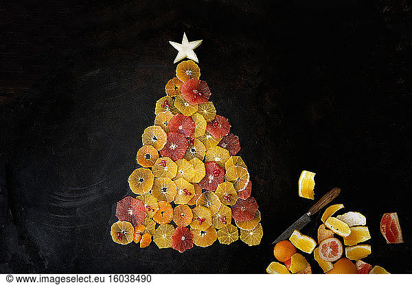 Orangen-Weihnachtsbaum