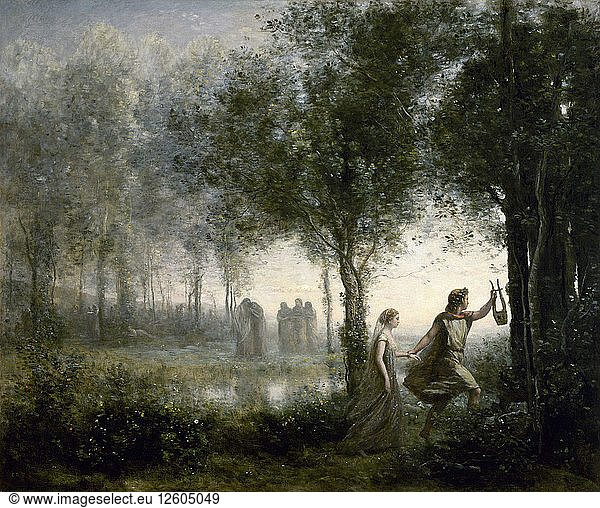 Orpheus  der Eurydike aus der Unterwelt führt  1861. Künstler: Corot  Jean-Baptiste Camille (1796-1875)