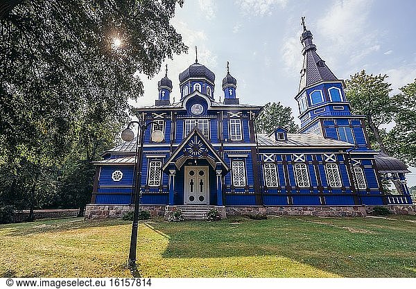 Orthodoxe Kirche zum Schutz der Mutter Gottes im Dorf Puchly  Kreis Hajnowka in der Woiwodschaft Podlachien im Nordosten Polens.