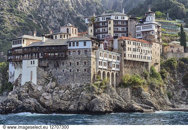Osiou Gregoriou monastery  Mount Athos  Athos peninsula  Greece.