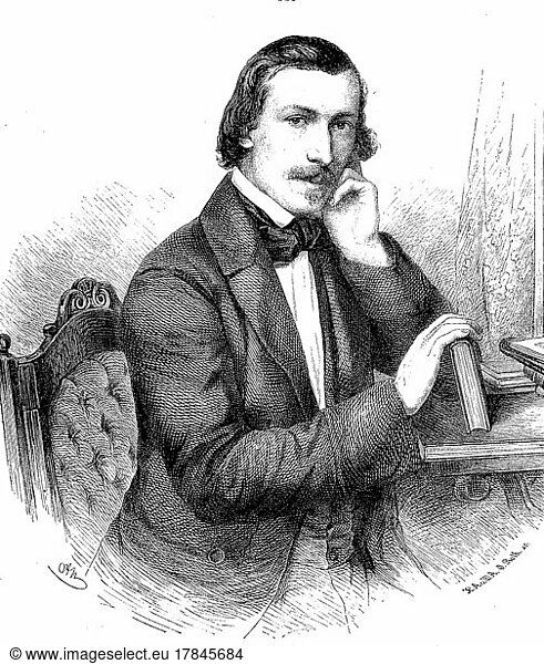Otto Eduard Vincenz Ule  1820  1876  war ein deutscher Schriftsteller  bekannt für seine Popularisierung der Naturwissenschaften  digital restaurierte Reproduktion einer Originalvorlage aus dem 19. Jahrhundert  genaues Originaldatum nicht bekannt
