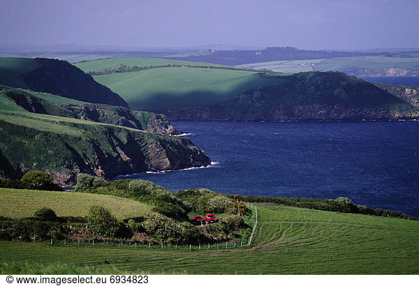 Overview of Coastal Region  Cornwall  England