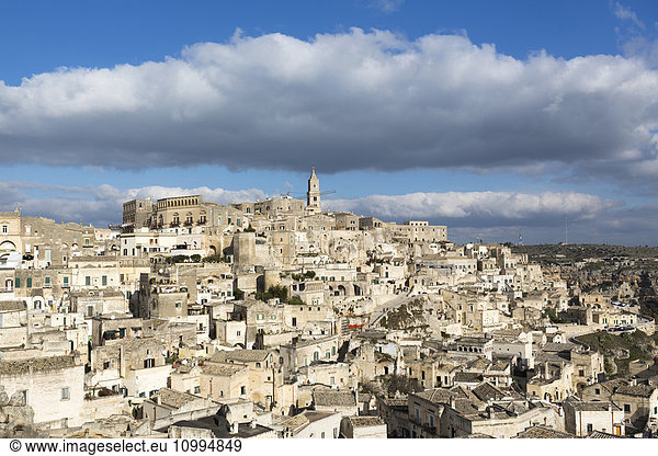 Overview of Sassi di Matera  one of the three oldest cities in the world  Basilicata  Italy