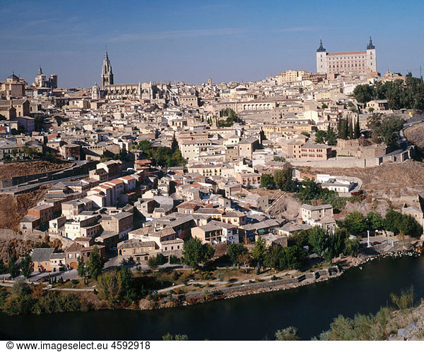 Overview on Toledo. Castilla-La Mancha Spain