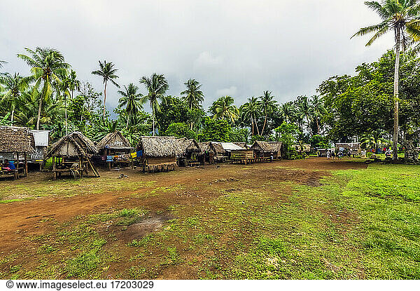 Ozeanien  Papua-Neuguinea  Trobriand-Inseln  Insel Kiriwina (früher Boyowa)  Traditionelles Dorf