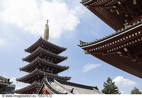 Pagoda in Senso-ji Temple  Tokio  Japan