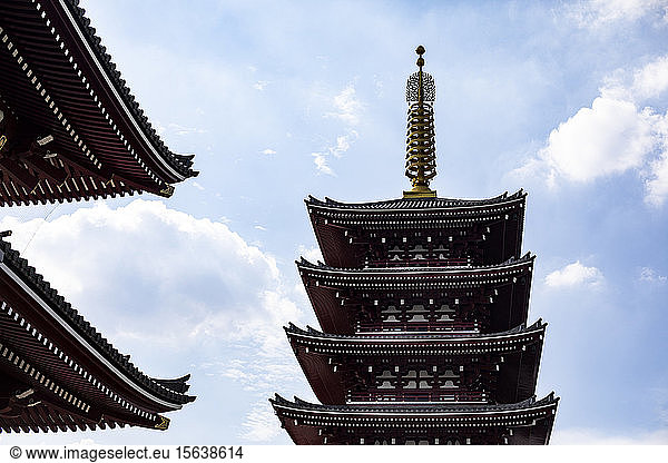 Pagode im Senso-ji-Tempel  Tokio  Japan