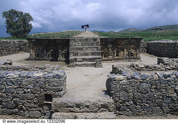 PAKISTAN Punjab Taxila Shrine of the Double Eagle at the Sirkap Site