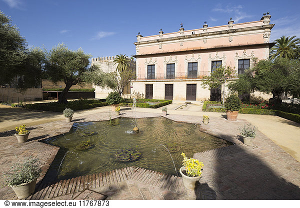 Palacio de Villavicencio im Inneren des Alcazar  Jerez de la Frontera  Provinz Cadiz  Andalusien  Spanien  Europa