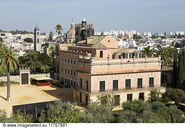 Palacio de Villavicencio im Inneren des Alcazar Jerez de la Frontera Provinz Cadiz Andalusien Spanien Europa