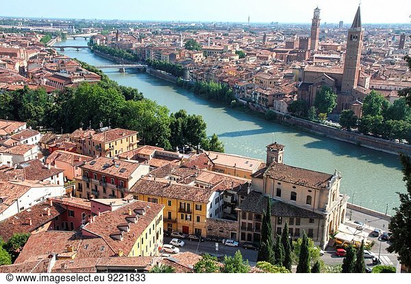 Palast Schloß Schlösser Großstadt Venetien Italien alt Verona
