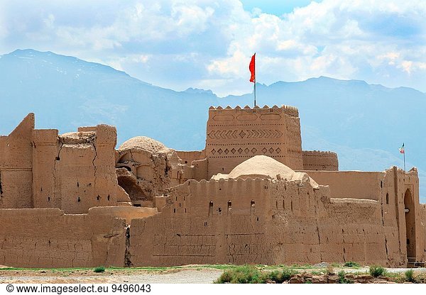 Palast Schloß Schlösser Wüste Ziegelstein Asien Iran Schlamm