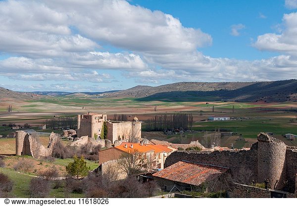 Palazuelos Castle  Guadalajara province  Castile La Mancha  Spain. Historical Heritage Site.