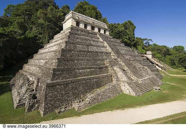 Palenque  Welterbe der UNESCO  Templo de las Inscripciones  Tempel der Inschriften  Yucatan  Mexiko