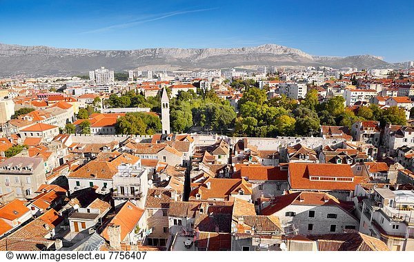 Panorama  Ansicht  Altstadt  Glocke  Kroatien  Dalmatien