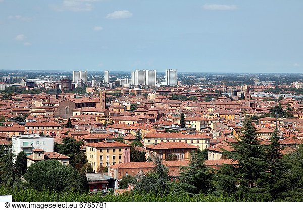 Panorama  Europa  Großstadt  Ansicht  Bologna  Italien