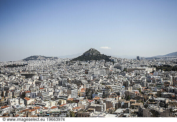 Panorama of Athens  Greece.