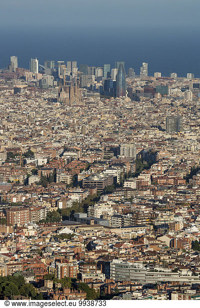 Panorama Stadtansicht Stadtansichten Skyline Skylines Europa niemand Reise Großstadt Architektur Dummheit Fernsehantenne Barcelona Katalonien Spanien
