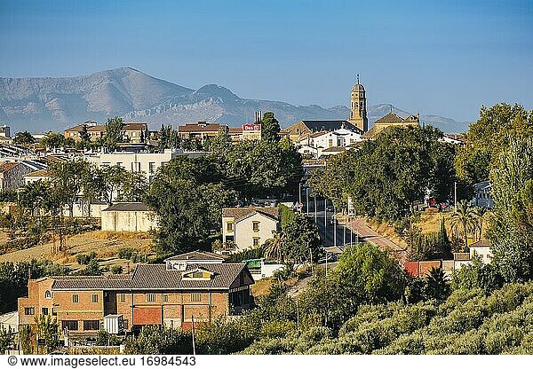 Panoramablick auf Baeza  UNESCO-Welterbestätte. Provinz Jaen  Andalusien  Südspanien  Europa.
