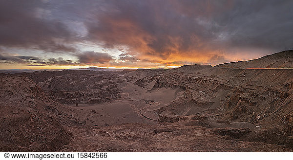 Panoramablick auf das Valle de luna  Region San Pedro de Atacama.