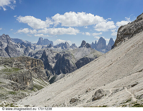 Panoramablick auf die Sextner Dolomiten