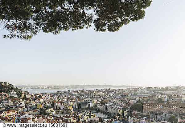 Panoramablick über die Stadt  Lissabon  Portugal