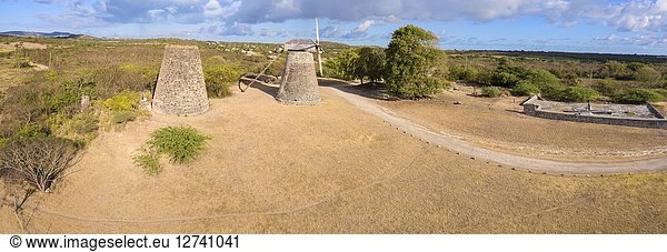 Panoramic of Betty's Hope  Antigua  Antigua and Barbuda  Caribbean  Leeward Islands  West Indies.